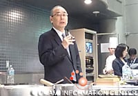 Discurso de abertura do Sr. Tetsu Nakamura, Diretor da Escola de Culinária Nakamura
