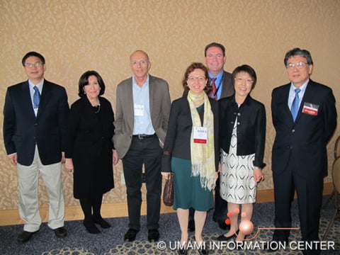 จากซ้ายไปขวา: Guoyao Wu, Julie Mennella, Daniel Tome, Ana San Gabriel, Douglas Burrin, Kumiko Ninomiya และ Yuzo Ninomiya